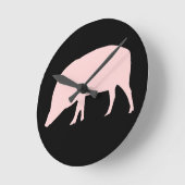 Roze wandklok (Hoek)