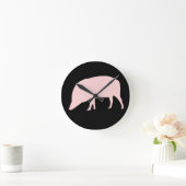 Roze wandklok (Huis)