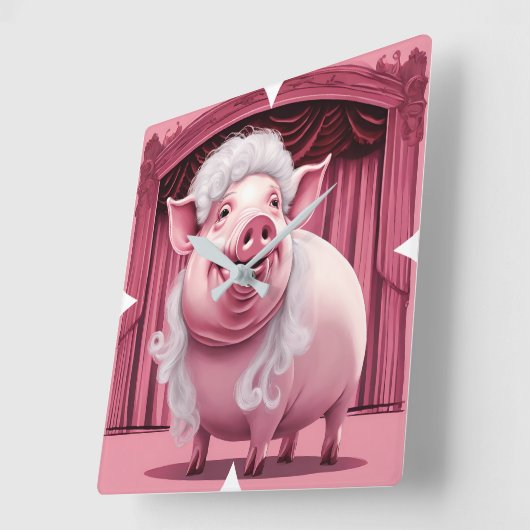 Roze wandklok (Hoek)