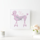 Roze wandklok (Huis)