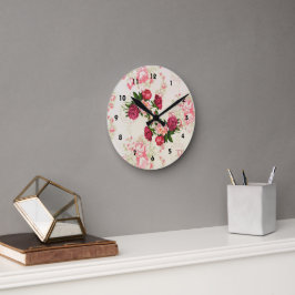 Roze wandklok
