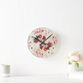 Roze wandklok (Huis)