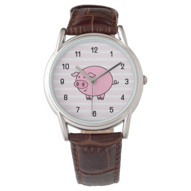 Roze wandklok horloge (Voorkant)