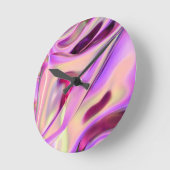Roze wandklok multicolor (Hoek)