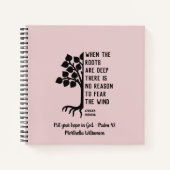  Roze WANNEER DE ROOTS DIEP PRAKTIJK ZIJN Notitieboek (Voorkant)