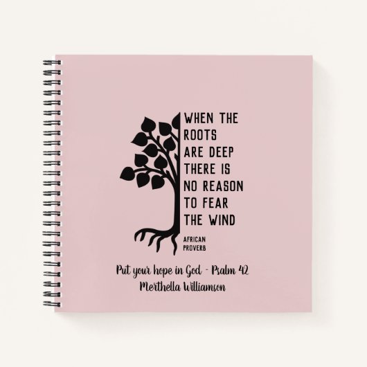 Roze WANNEER DE ROOTS DIEP PRAKTIJK ZIJN Notitieboek (Voorkant)