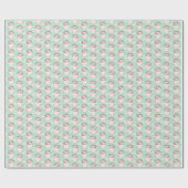 Roze warmcacaoMokken - Mint Green Wrapping Paper Cadeaupapier (Vlak)