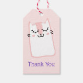 Roze, warme keuken bedankt cadeaulabel (Voorkant)