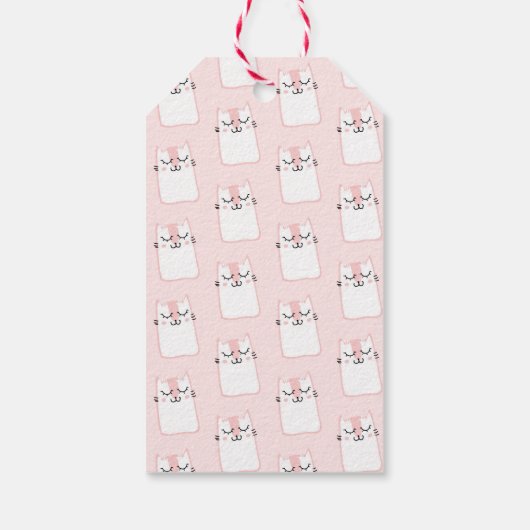 Roze, warme keuken bedankt cadeaulabel (Achterkant)