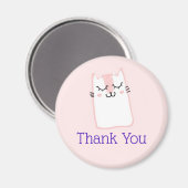 Roze, warme keuken bedankt magneet (Voorkant / Achterkant)