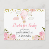 Roze warme luchtballondierboeken voor Baby