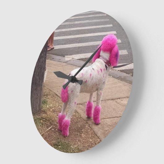 Roze warmloopkast grote klok (Hoek)