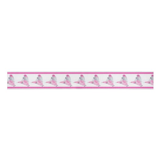 Roze warmlooplint grosgrain lint (Voorkant)