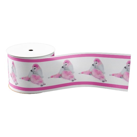 Roze warmlooplint grosgrain lint (Spoel)