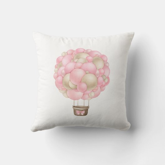 Roze warmluchtballon kussen (Achterkant)