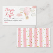 Roze Warmluchtballondieren Derde afvoer Informatiekaartje (Voorkant / Achterkant)