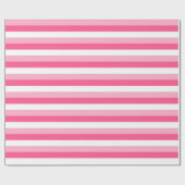Roze, warmroze en witte strepen cadeaupapier (Vlak)