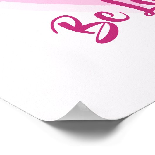 Roze warmteafdruk poster (Hoek)