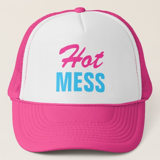 Roze warmtemess Trucker Hat Trucker Pet (Voorkant)