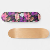 Roze wasbeweging in de klassieke artistieke stijl persoonlijk skateboard (Horizontaal)