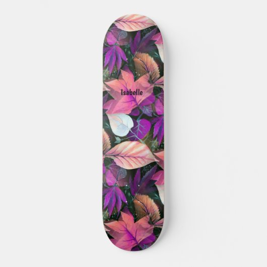 Roze wasbeweging in de klassieke artistieke stijl persoonlijk skateboard (Voorkant)
