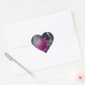 Roze wasgoed in een wijnglas hart sticker (Envelop)