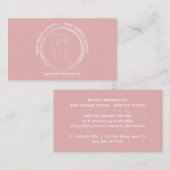 Roze wasgoed voor vrouwen visitekaartje (Voorkant / Achterkant)