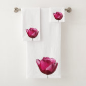 Roze washanddoekset bad handdoek (Insitu)