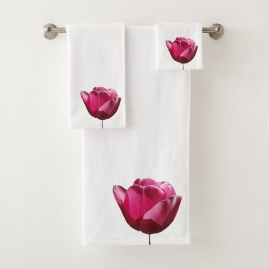 Roze washanddoekset bad handdoek (Insitu)