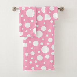 Roze washanddoekset bad handdoek