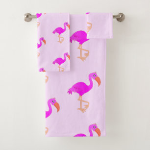 Roze washanddoekset - Uw kleur - Tekst Bad Handdoek
