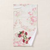 Roze washandset bad handdoek (Handdoek)