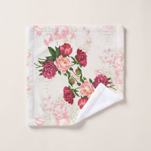 Roze washandset bad handdoek (Wasdoekje)