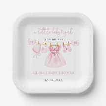 Roze waslijn Coquette Bow Girl Baby shower