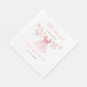 Roze waslijn Coquette Bow Girl Baby shower Servet (Hoek)