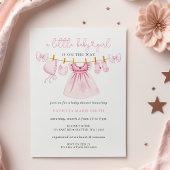 Roze waslijn Coquette strik meisje baby shower Kaart