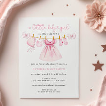 Roze waslijn Coquette strik meisje baby shower