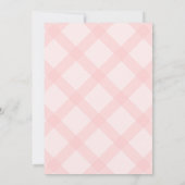 Roze wat Bunny Floral Girl 1e verjaardag Kaart (Achterkant)