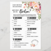 Roze wat er in uw Purse tweetalige gamekaart zit Flyer (Achterkant)