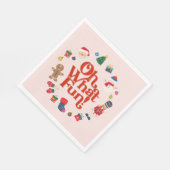 Roze Wat leuk Kerstmis Verjaardagstabel Decor Servet (Hoek)