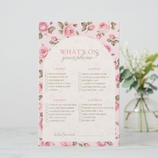  roze wat op je telefoon Vrijgezellenfeest spel (Staand voorkant)