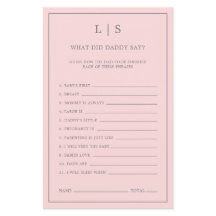 Roze wat papa zei over Baby shower spelen