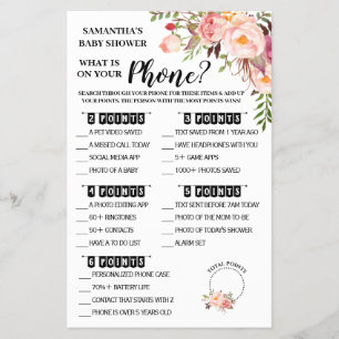 Roze Wat staat er op je telefoondouchecekaart? Flyer