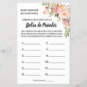 Roze Wat zit er in de luiertas voor de douche? Flyer (Achterkant)