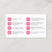 Roze Water Kleur Lichaam Sculpting Vooraf/na behan Visitekaartje (Achterkant)