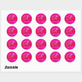 Roze Water kleur stickers - Monogram M (Vel)