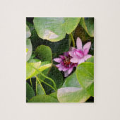 Roze Water Lilly, Lotus Bloem Legpuzzel (Verticaal)