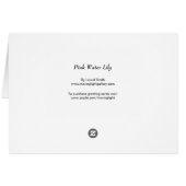 Roze Water Lily (Achterkant Horizontaal)