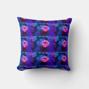 Roze water Lily Green Planten Cushion Sierkussen
