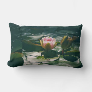 Roze water Lily Green Planten Cushion Sierkussen Kussen